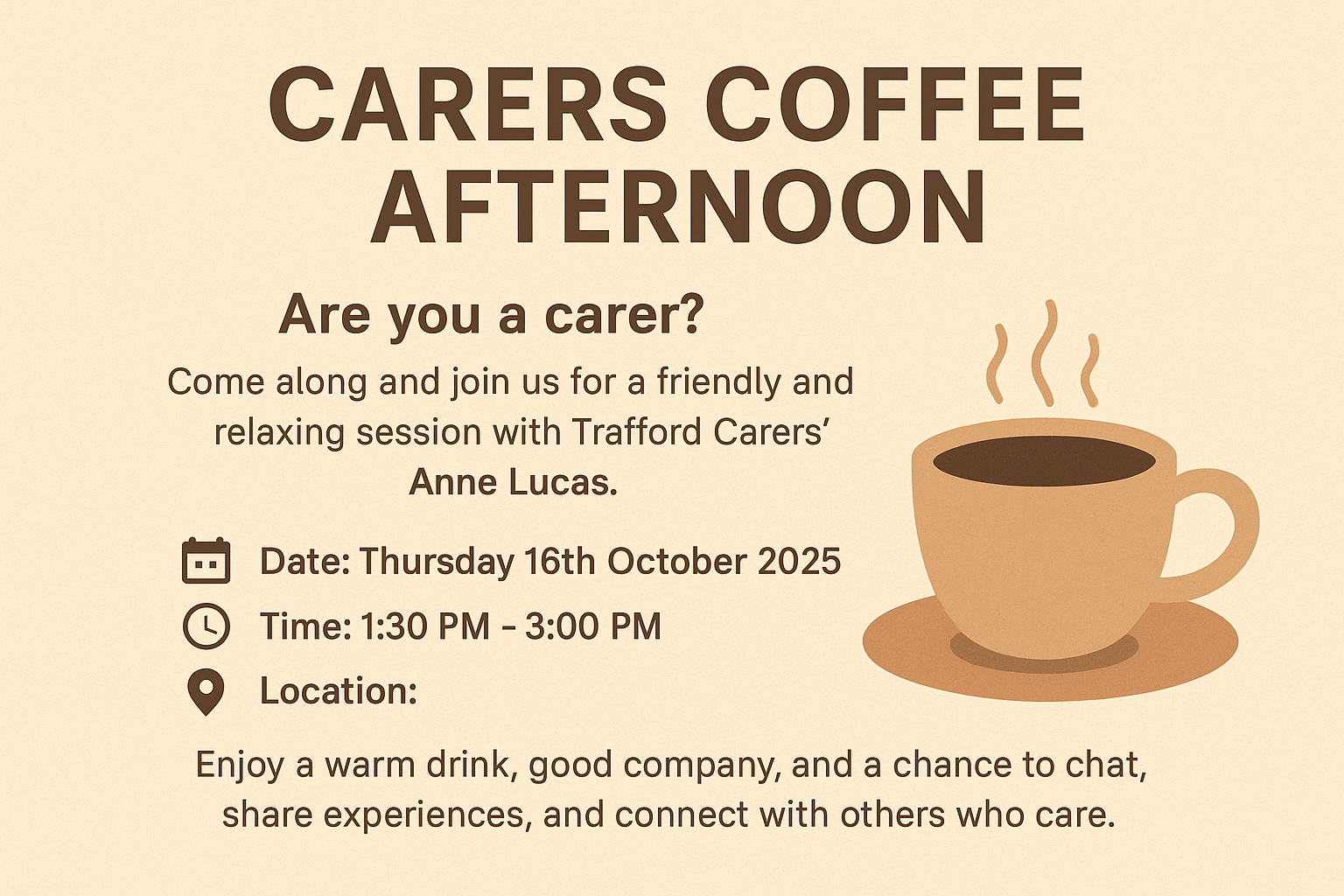 Carers coffee afternoon