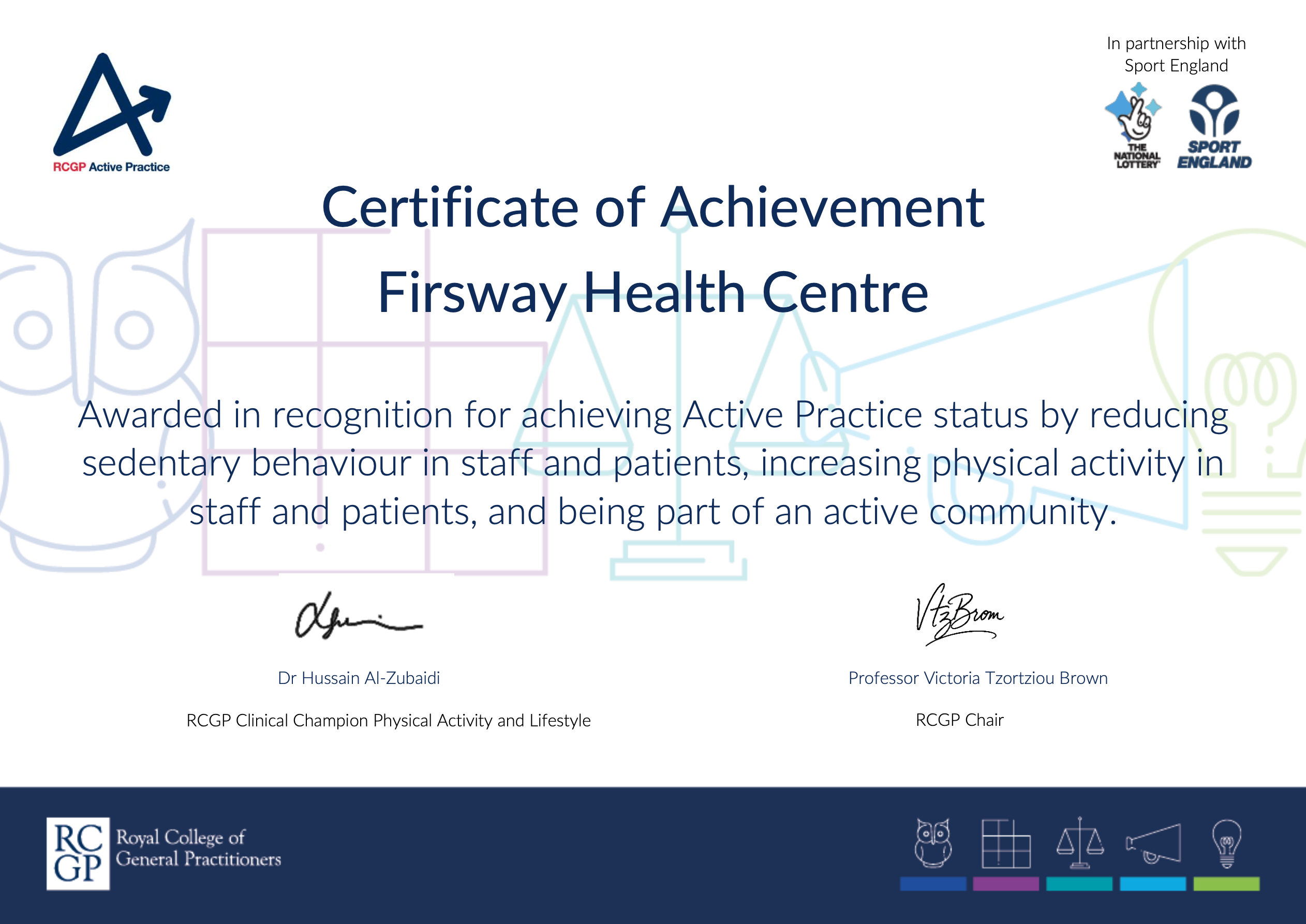 We have achieved ‘Active Practice’ status