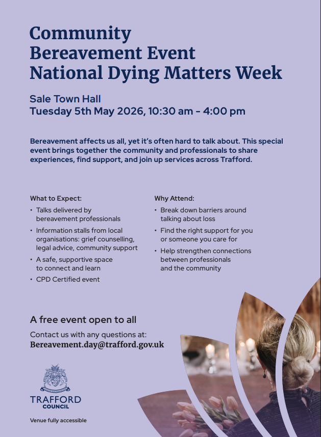community bereavement event poster