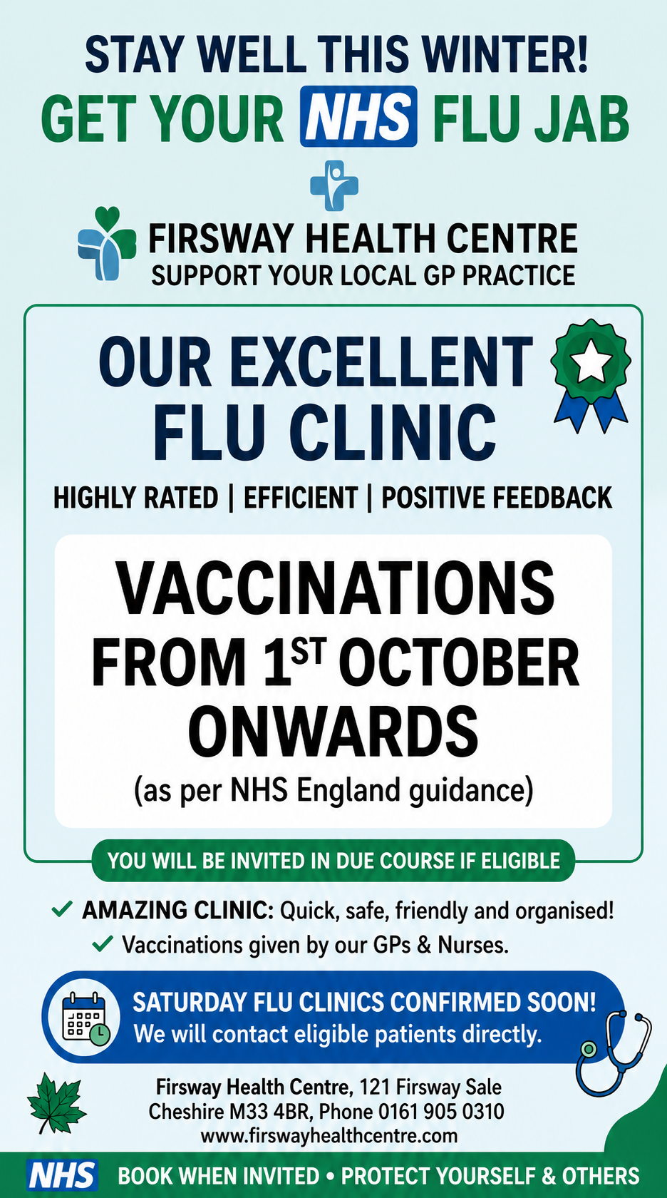 Flu clinic poster